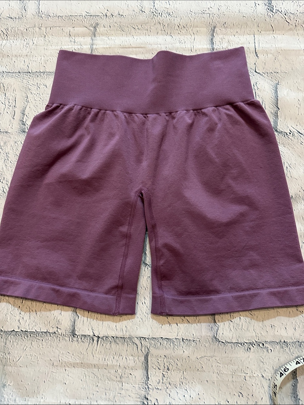 NWT NVGTN High-Rise Women's Stretch Bike Shorts in Plum